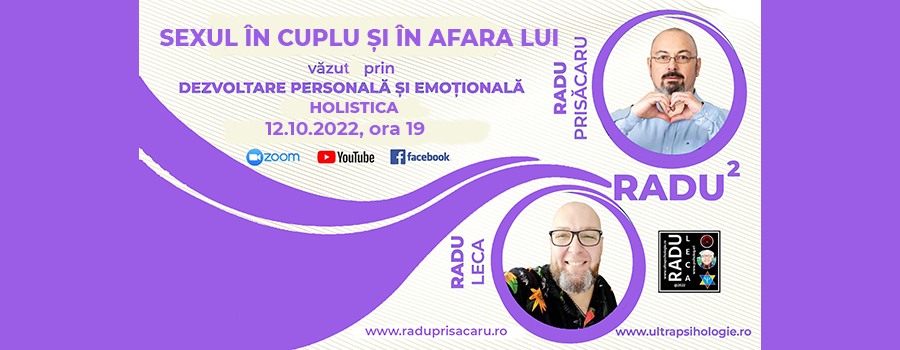 Live despre Solutii Holistice pentru SEXUL IN CUPLU SI IN AFARA LUI - Miercuri 12.10.2022, ora 19.00 - www.holisticacademy.ro